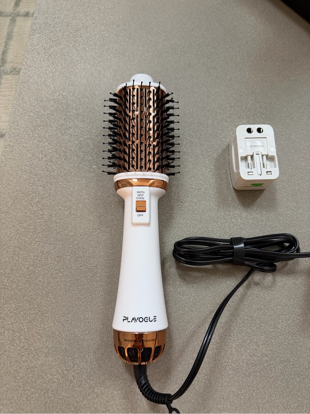 Brand New Plavogue Dual Voltage Blow Dryer Brush for European Travel